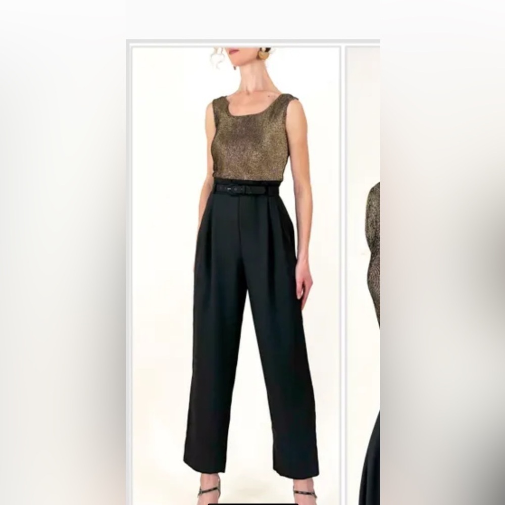Elegant Black Wide-Leg Pants caja 4